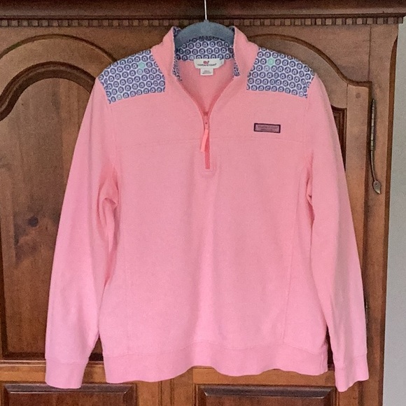 Vineyard Vines Tops - Vineyard Vines Quarter Zip Pink Preppy Shep Shirt